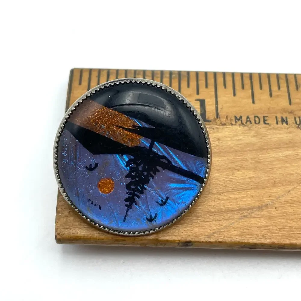 Authentic Handmade Butterfly Wing Pin 1